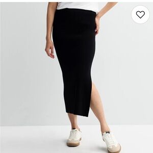 NWOT!!! Fourth & Bay Black Ribbed Pencil Skirt